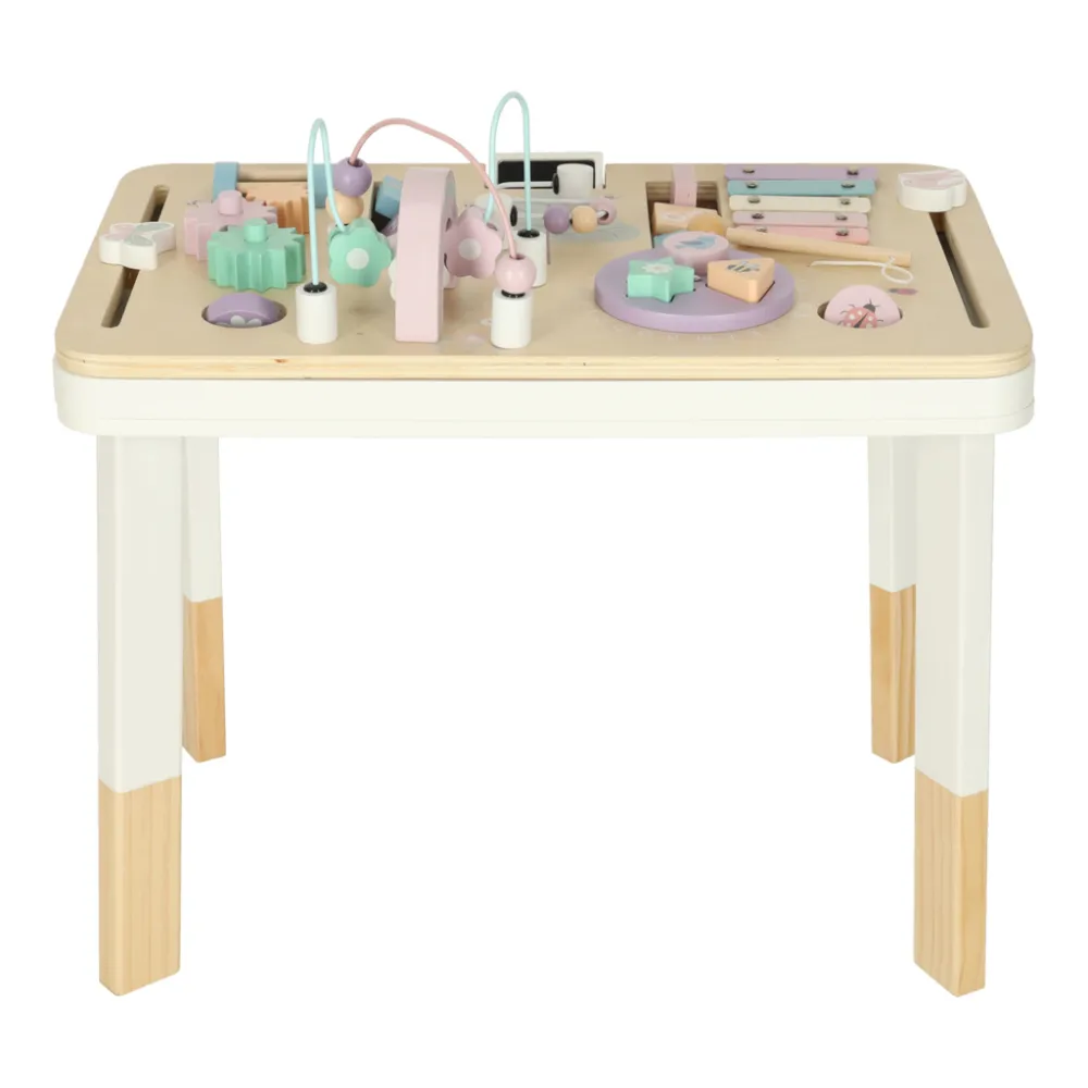 Stolik manipulacyjny z pastelowych elementów rozwijający kreatywność