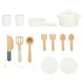 Estetyczna biało-różowa kuchnia dziecięca z drewna MDF 82 cm