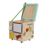 Puf manipulacyjny LAS z siedziskiem na kółkach dla dzieci do zabawy