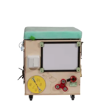 Puf manipulacyjny LAS z siedziskiem kółeczkami