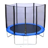 Trampolina ogrodowa dla dzieci z siatką o średnicy 305 cm na trawniku