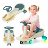 Jeździk grawitacyjny LED Swing Fix S4 niebiesko-biały dla dzieci i dorosłych