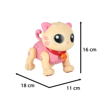 Interaktywny kot z pilotem zasięg 5m, trwały plastik