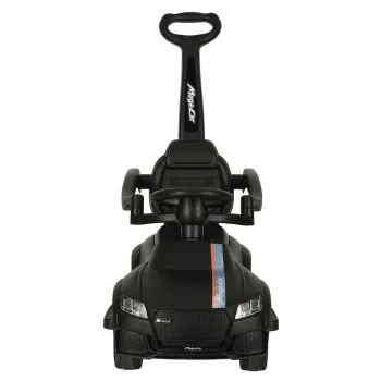 Widok jeździka 3w1 z demontowanymi podnóżkami i barierkami