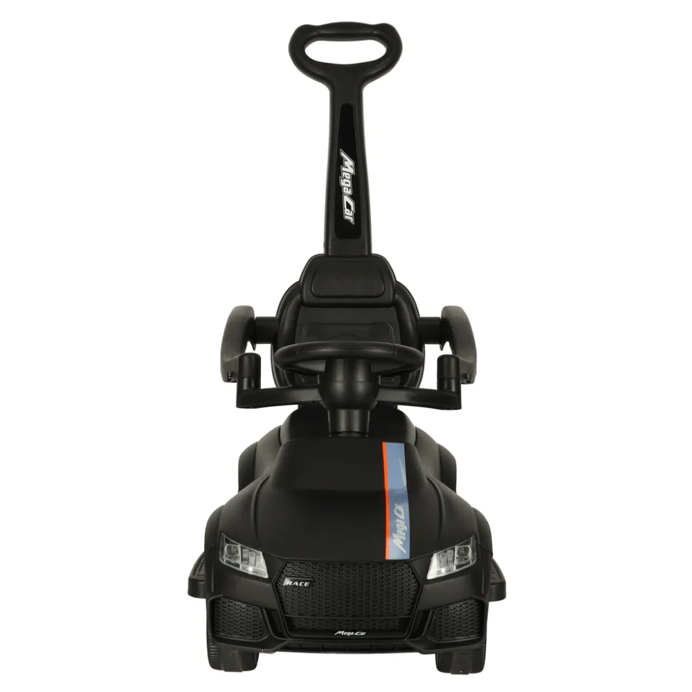 Widok jeździka 3w1 z demontowanymi podnóżkami i barierkami