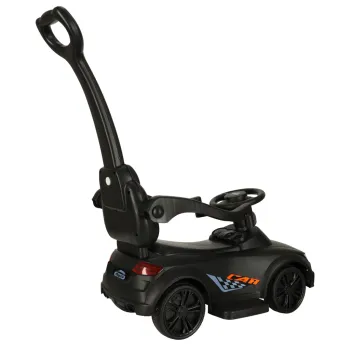 Zbliżenie na efektowne światła i dźwięki w samochodzie jeździku