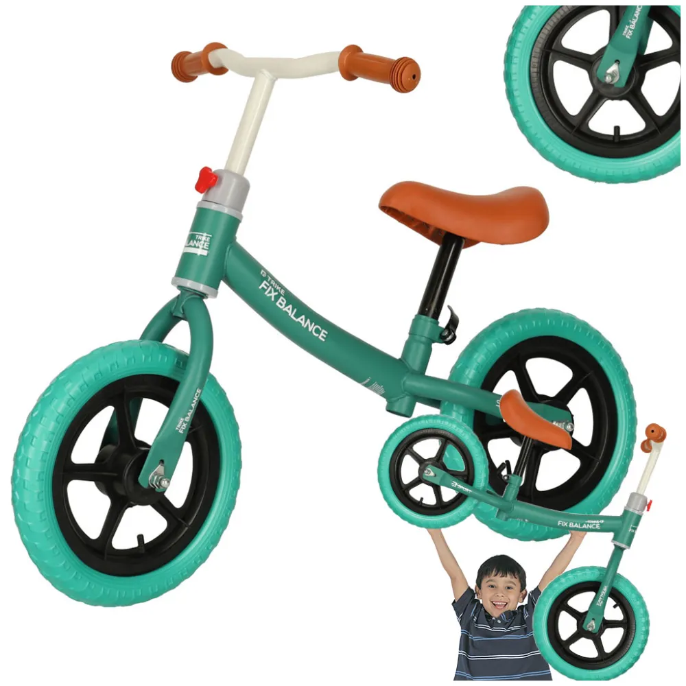 Turkusowy rowerek biegowy Trike Fix Balance dla dzieci do 4 lat