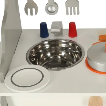 Edukacyjna kuchnia zabawkowa z dodatkami do kreatywnej zabawy