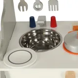 Edukacyjna kuchnia zabawkowa z dodatkami do kreatywnej zabawy