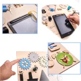 Tablica edukacyjna z grzbietem i plastikowymi dodatkami dla dzieci