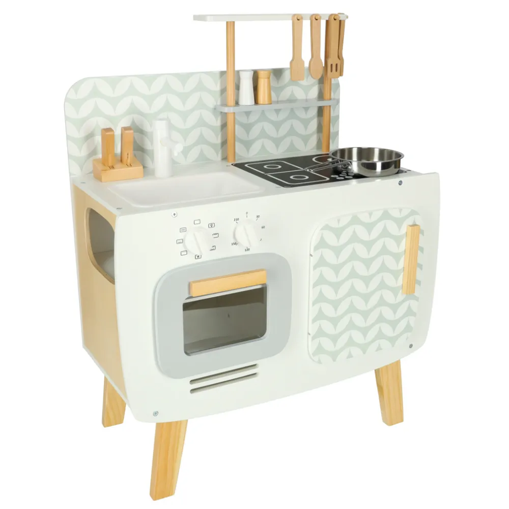 Stabilna kuchnia dziecięca z MDF i realistycznymi dodatkami LULILO