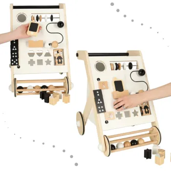 Wielofunkcyjny drewniany chodzik dla dzieci powyżej 12 miesięcy