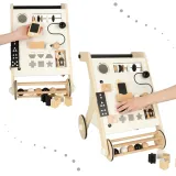 Wielofunkcyjny drewniany chodzik dla dzieci powyżej 12 miesięcy