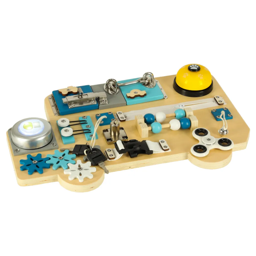 Część z lampką LED zamontowaną na tablicy sensorycznej BUSO