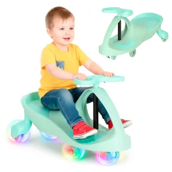 Jeździk grawitacyjny LED Swing Fix S3 na tle białego tła, widok z boku