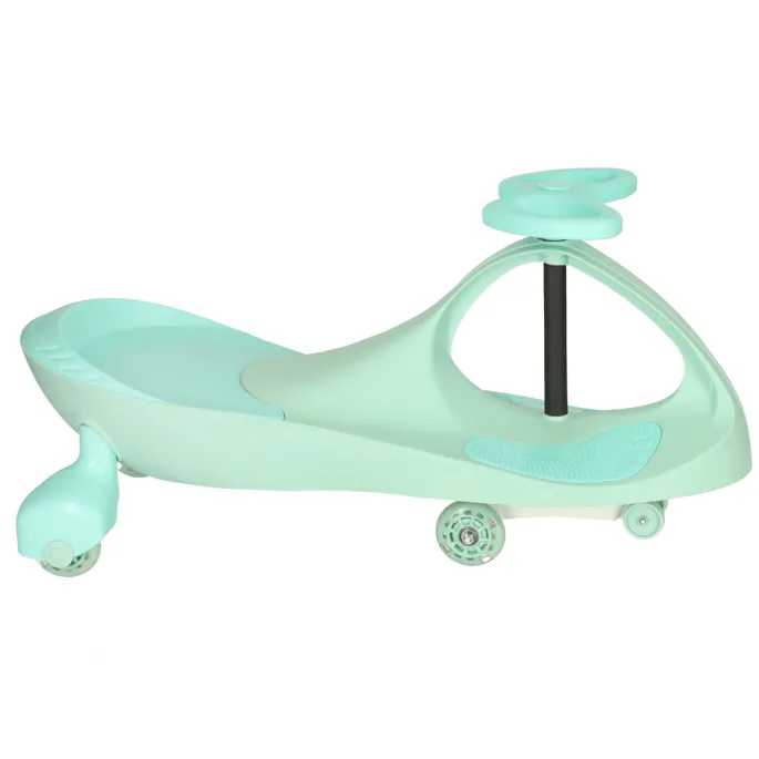 Zbliżenie na antypoślizgowe siedzenie jeździka grawitacyjnego Swing Fix S3