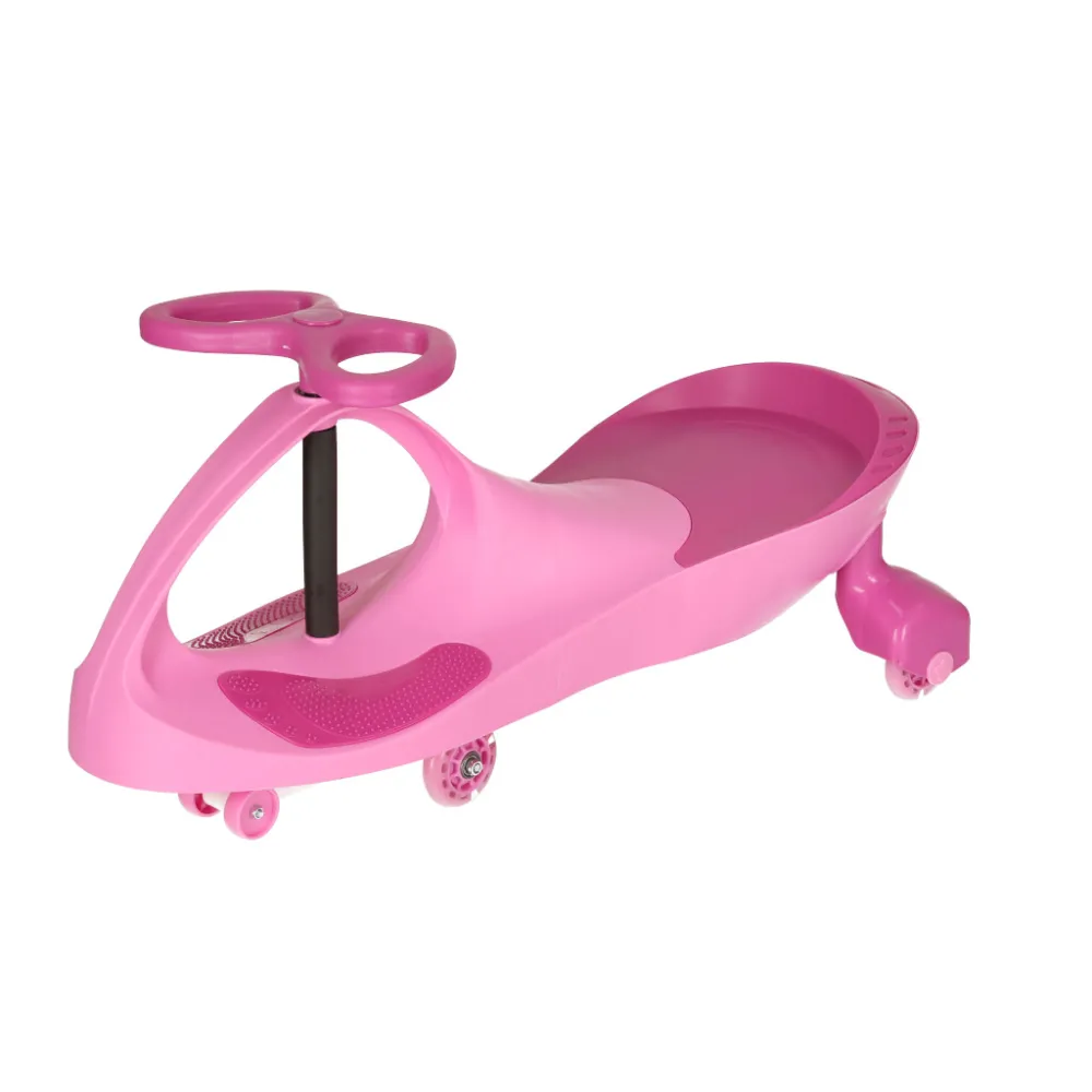 Nowoczesny jeździk dziecięcy LED na prezent w kolorze różowym