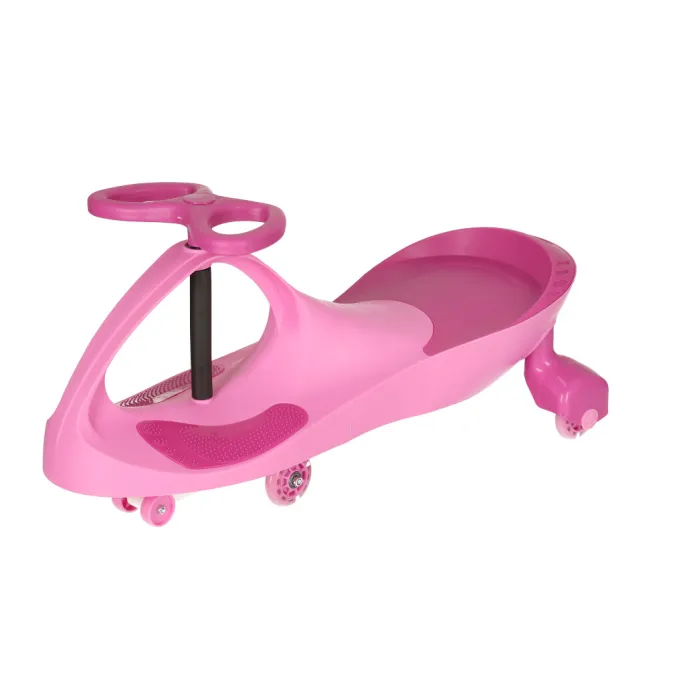 Nowoczesny jeździk dziecięcy LED na prezent w kolorze różowym