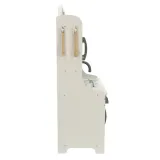 Zestaw kreatywnej kuchni drewnianej z zegarem i płytą grzewczą