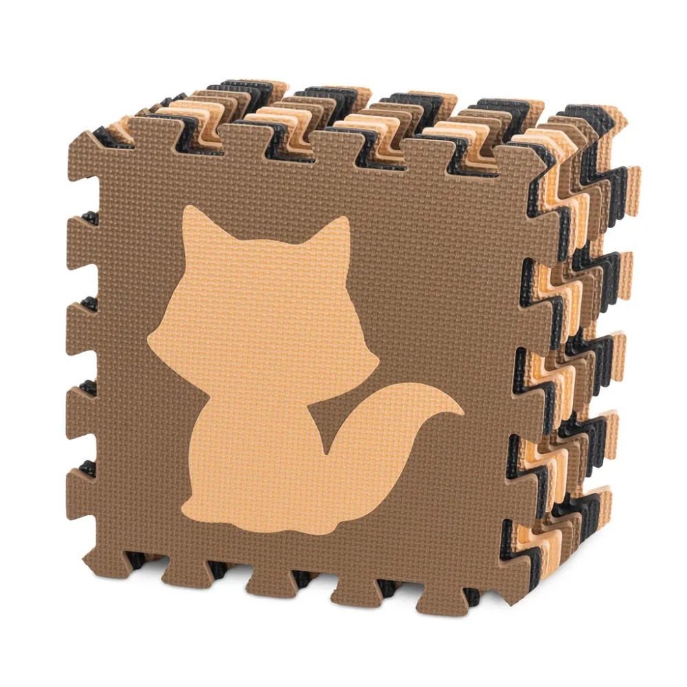 Antypoślizgowa mata piankowa dla malucha z kolorowymi puzzlami