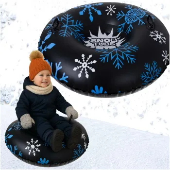 Dmuchany ślizgacz na śnieg z motywem śnieżynki 95 cm