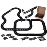 Puzzle kreatywne droga jezdnia 2w1 – zestaw 40 elementów rozłożony na podłodze