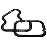 Zbliżenie na szczegóły piankowych puzzli drogi jezdni 2w1