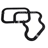 Zestaw puzzle 2w1 z trasą dla samochodzików – widok wszystkich elementów