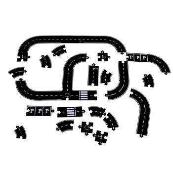 Zestaw puzzli droga jezdnia 2w1 z szerokimi fragmentami trasy