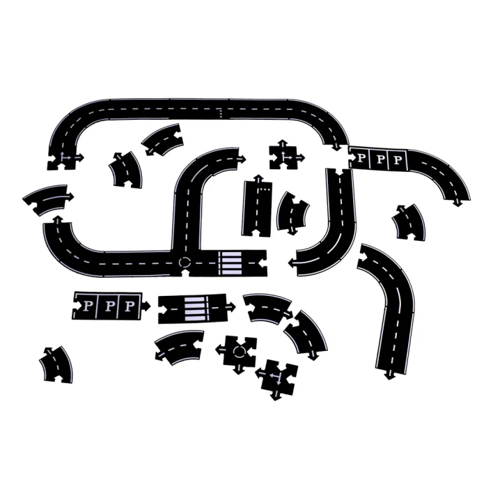 Zestaw puzzli droga jezdnia 2w1 z szerokimi fragmentami trasy