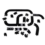 Zestaw puzzli droga jezdnia 2w1 z szerokimi fragmentami trasy