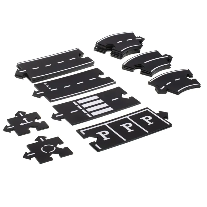 Kreatywne puzzle do zabawy samochodzikami – trwała pianka i gumowe elementy