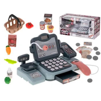 Kolorowa kasa fiskalna dla dzieci z efektami świetlnymi i dźwiękowymi