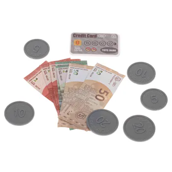 Kasa dla dziecka wyposażona w wyświetlacz LCD, szufladę i kalkulator