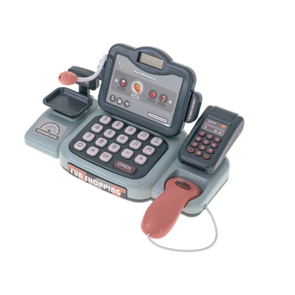 Skaner z efektami świetlnymi i dźwiękowymi w zestawie z kasą fiskalną