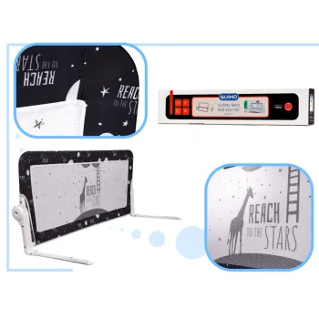 Barierka osłona ochronna do łóżka otwierana 120cm czarna