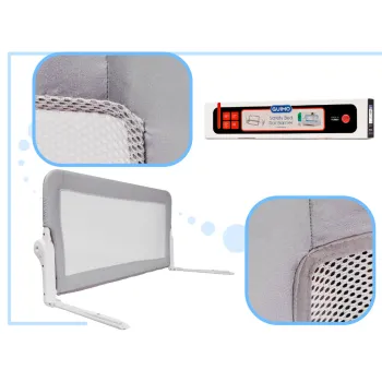 Barierka osłona ochronna do łóżka otwierana 120cm szara