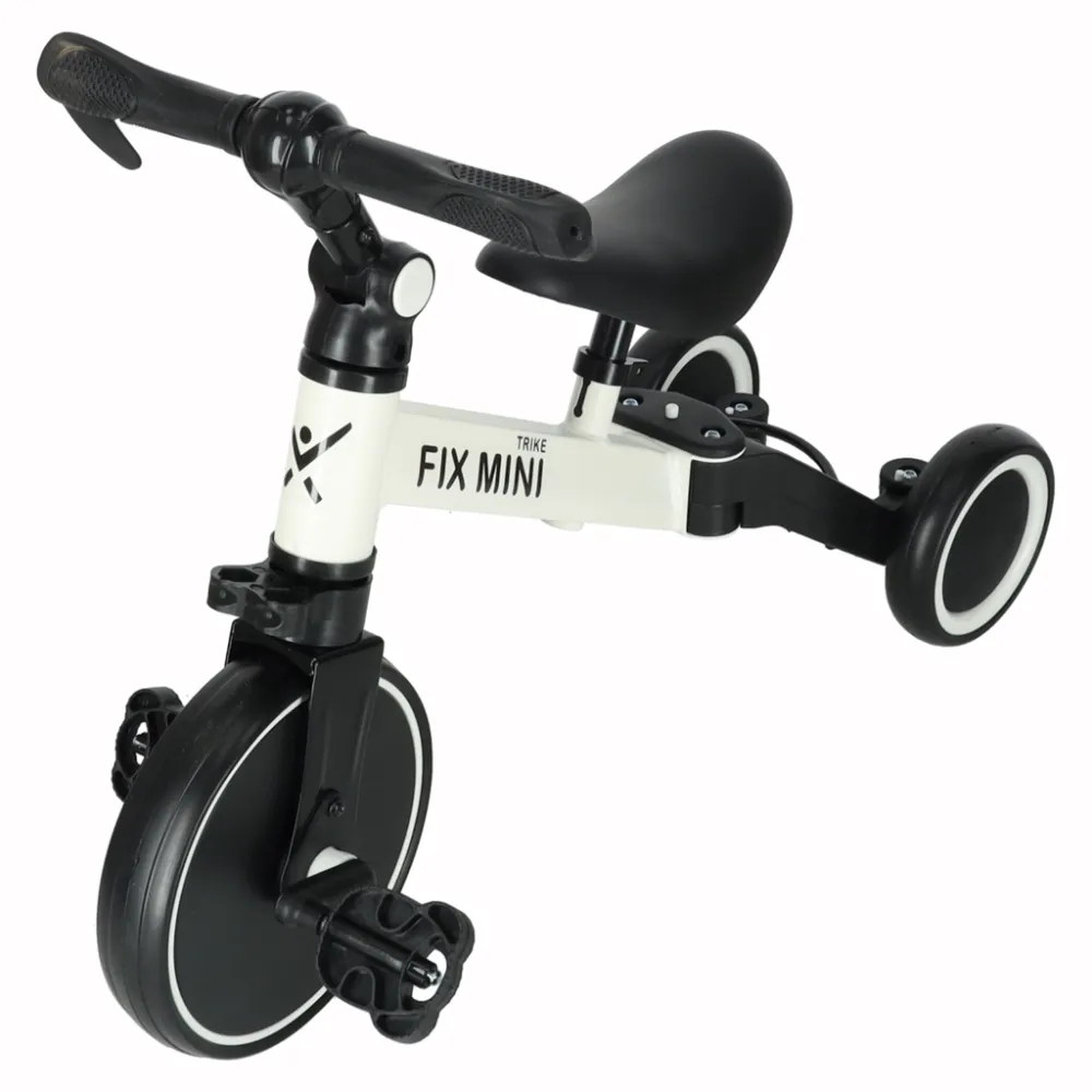 Minimalistyczny design białego rowerka dziecięcego Trike Fix Mini