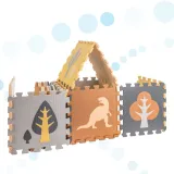 Puzzle piankowe EVA w kolorach brązu i ecru idealne do zabawy na podłodze