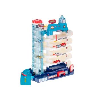 Zestaw parkingowy z ośmioma samochodzikami i matą do zabawy