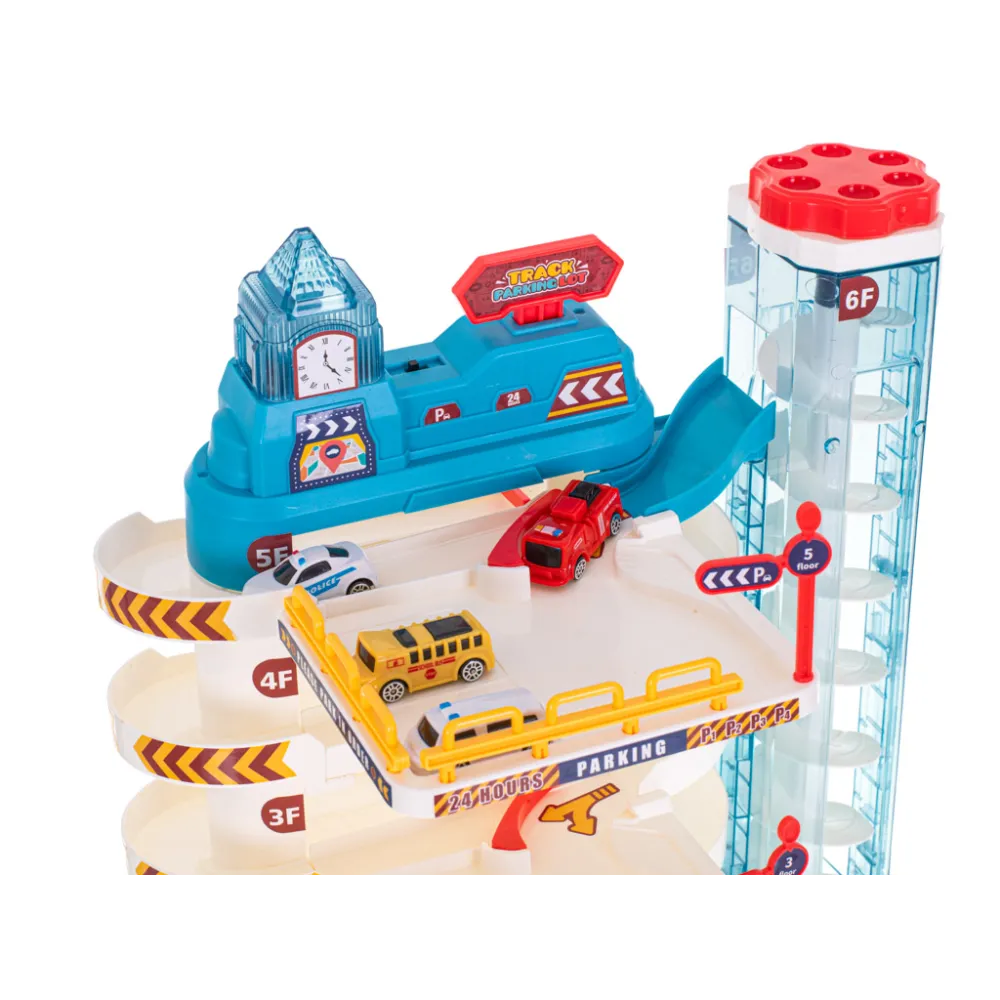 Nowoczesny pięciopoziomowy parking zabawkowy z trwałego plastiku