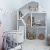 Stylowy regał na akcesoria i zabawki dla dzieci