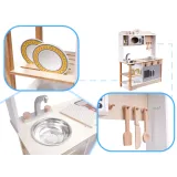 Zbliżenie na realistyczne pokrętła kuchni dziecięcej MDF LULILO KUKETO