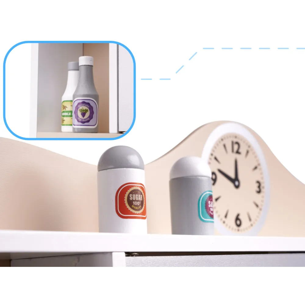 Zestaw kuchenny dla dzieci LULILO KUKETO, widok na blaty i szafki