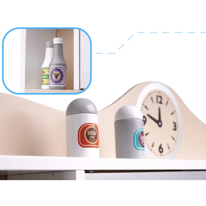 Zestaw kuchenny dla dzieci LULILO KUKETO, widok na blaty i szafki