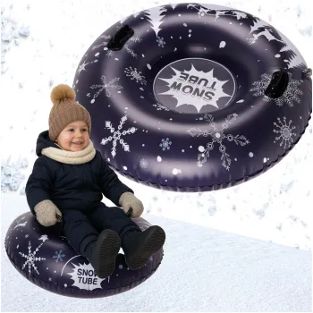 Dmuchany ślizgacz na śnieg w formie koła – widok z boku
