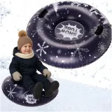 Dmuchany ślizgacz na śnieg w formie koła – widok z boku