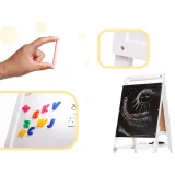 Duża tablica stojąca – strona biała do pisania markerem i przyczepiania magnesów