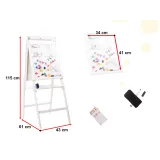 Tablica kredowa dla dzieci z półką na akcesoria i papierem do rysowania