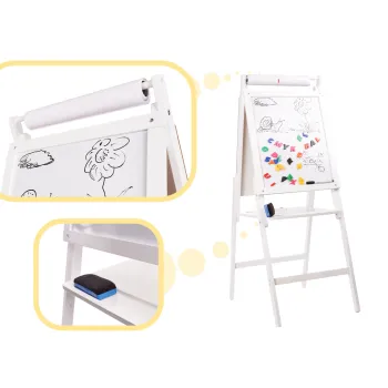 Zestaw XXL – magnesy-literki, mazak, gąbka i kreda w komplecie